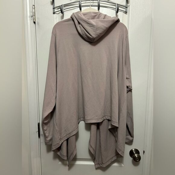 Torrid Hooded Cardigan Drape Sweater active top EUC lilac purple 5X plus size - Picture 9 of 15